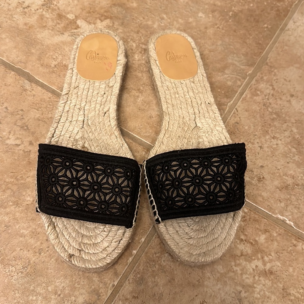 Castañer | Penni Crochet Sandal | Black Black